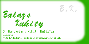 balazs kukity business card